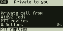 Receiving a private call