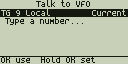 Talk target, DMR VFO