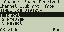 One channel shared by another radio