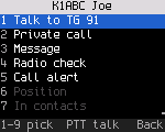 Caller actions