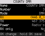 Channel editor: typing an RX frequency