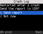 Send crash report?