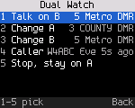 Dual watch actions
