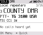 Home, DMR channel, light theme