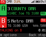 Dual watch: talking on B while a call arrives on A