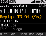 Home, reply to caller