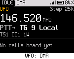 VFO, digital (DMR)