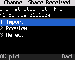 One channel shared by another radio