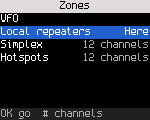 Zones, with the VFO