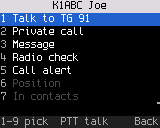 Caller actions