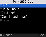 Write a message