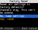 Factory reset