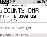 Home, DMR channel, light theme