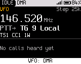 VFO, digital (DMR)