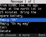 Reading a message