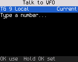 Talk target, DMR VFO