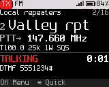 Sending touch tones (DTMF) on FM