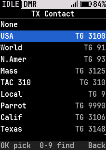 Channel editor: picking the TX contact