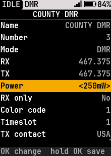 Channel editor: picking the power with the knob