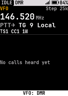 VFO, digital (DMR)