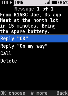 Reading a message
