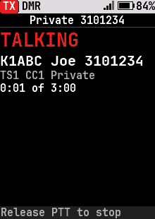 Transmitting a private call